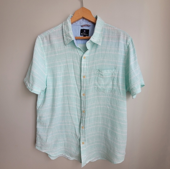Other - Ben Sherman Men's Linen Blend Shirt Size L But Fits Like M